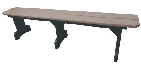 6’ BACKLESS BENCH Dining Height