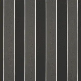 Close-up of a dark vertical metal grille with evenly spaced bars and thin light gaps between them.
